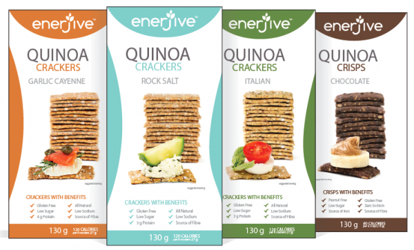 Enerjive Quinoa Crackers and Crisps