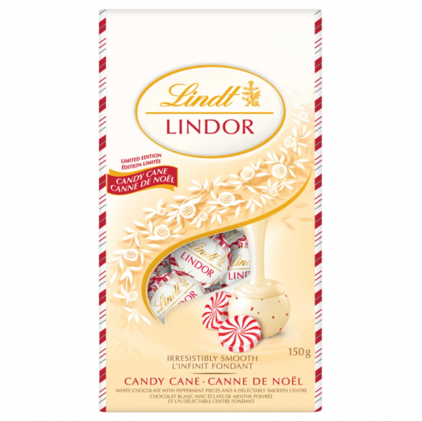 Lindt - Lindor White Chocolate Candy Cane Truffles