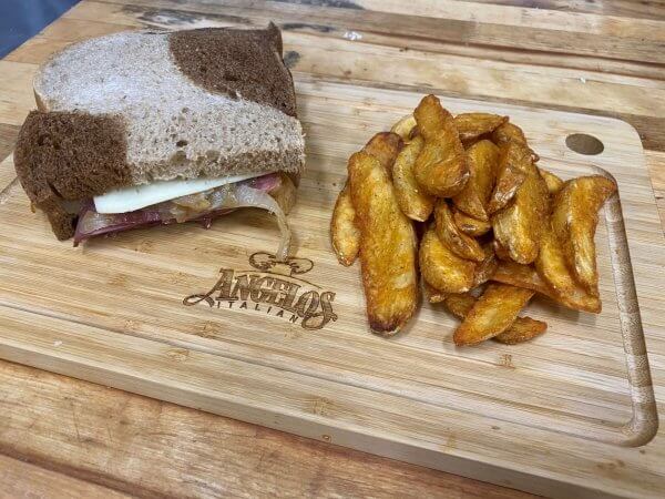 Pastrami on Marble Rye with Wedges