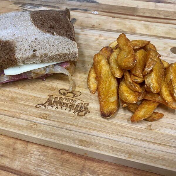 Pastrami on Marble Rye with Wedges