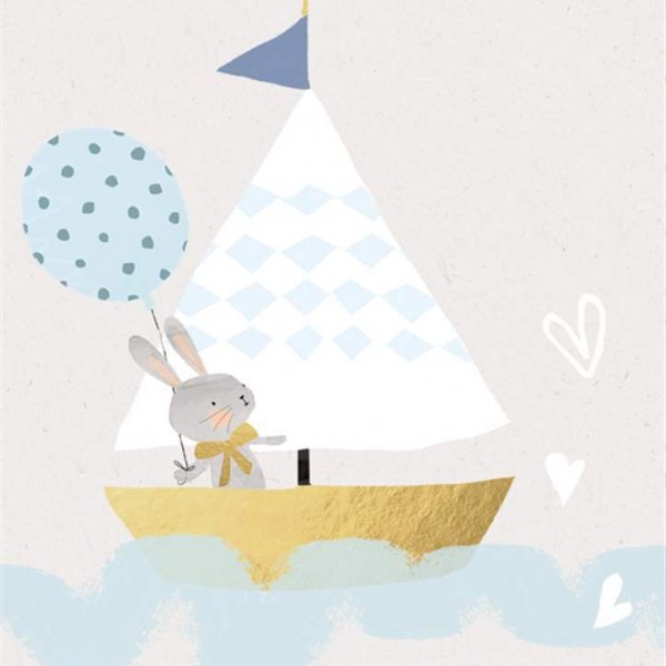 New Baby Card - A-Hoy Little One (Baby Boy)