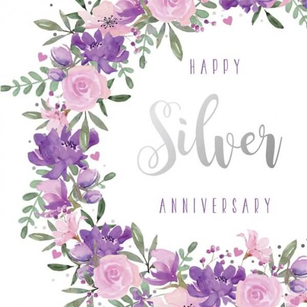 Anniversary Card - Silver (25th) Anniversary