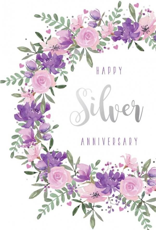 Anniversary Card - Silver (25th) Anniversary