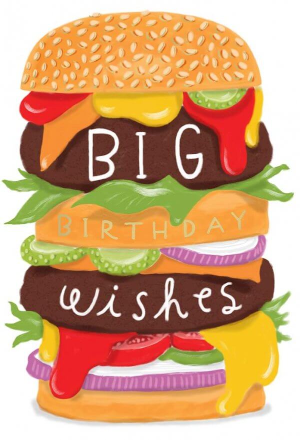 Birthday Card - Burger