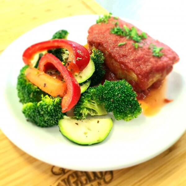 Cabbage Roll & Steamed Vegetables