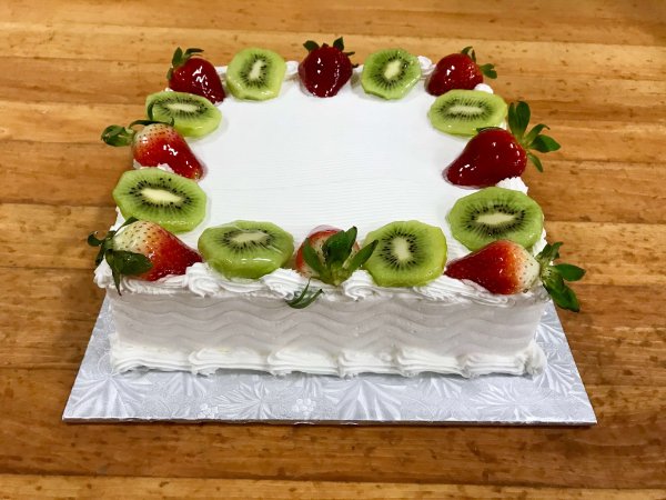 Italian Custard with Fruit Cake - Slab