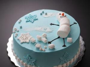 *Snowman Custard Cake - 8"*