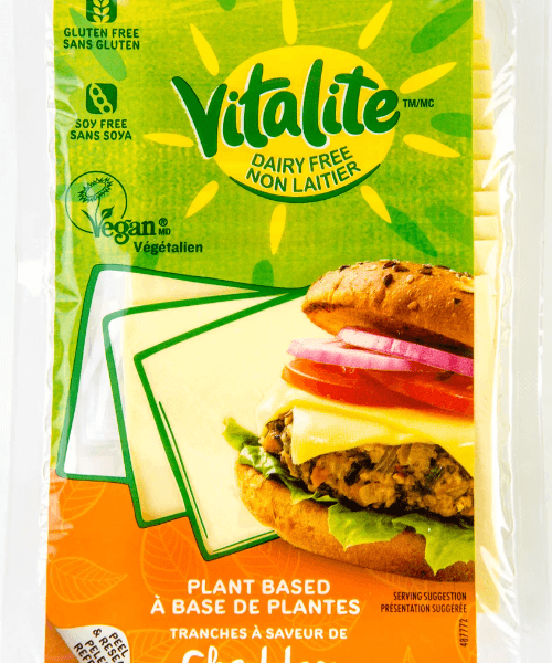 Plant-based Cheddar Flavoured Slices - Vitalite