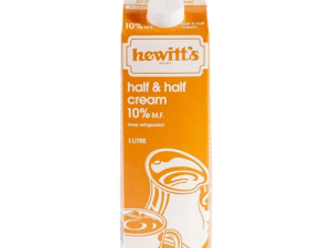 Cream - Half & Half (10%) - Hewitt's Dairy 1L