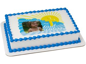 May God Bless you Communion Frame- Sugar Photo #19379